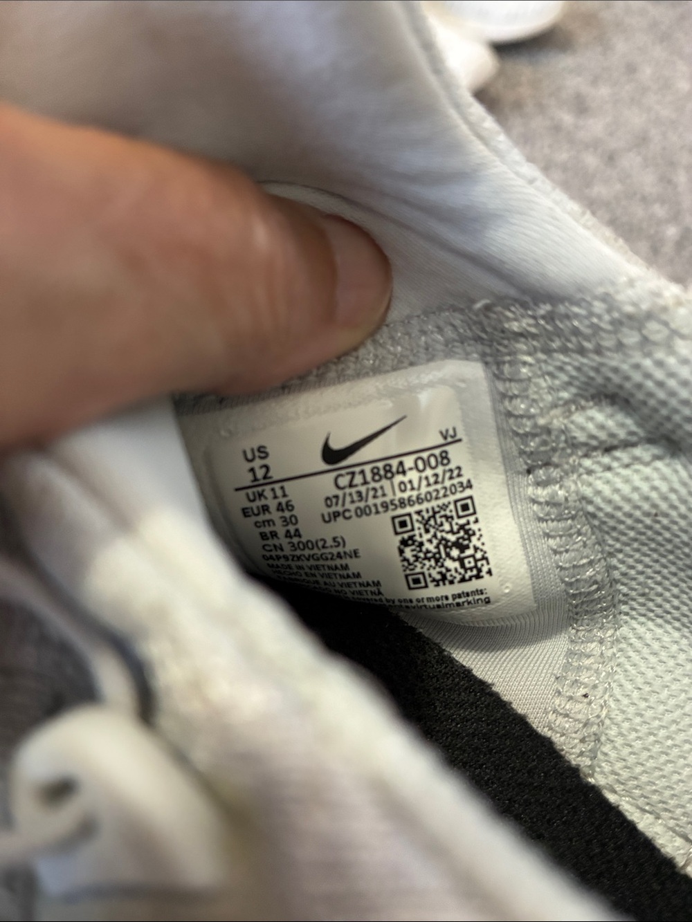 Nike Gray Free Runs with Blue and Black Accents. Size 12. - Picture 5 of 5